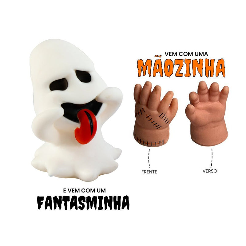 Boneca Vavazinha Com Mãozinha E Fantasminha (Inspiração Série Wandinha)