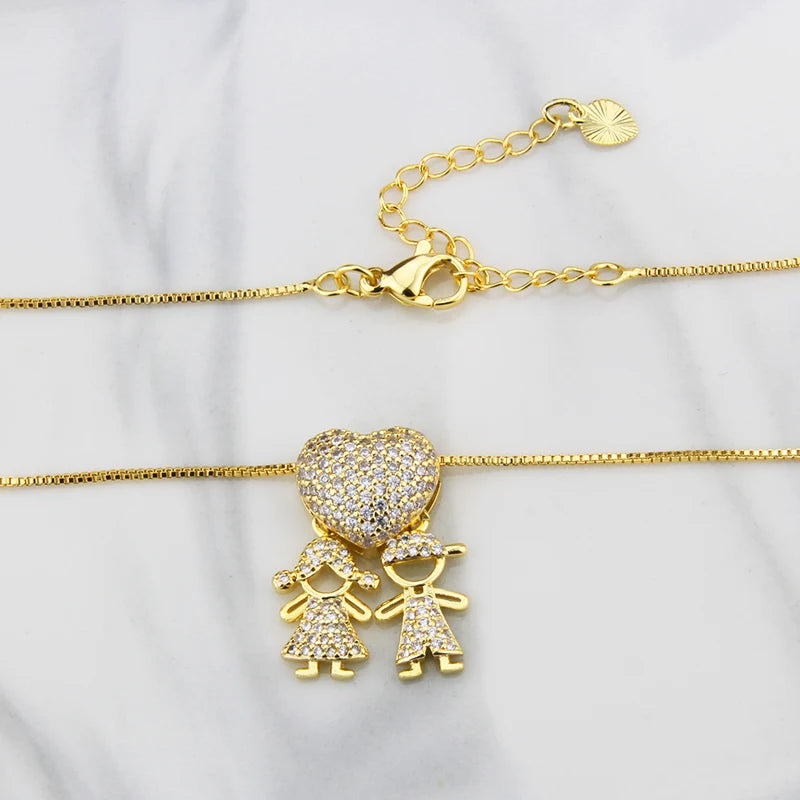COLAR AMOR DE MÃE FOLHEADO A OURO 18K