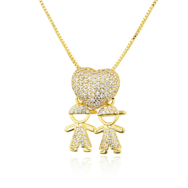 COLAR AMOR DE MÃE FOLHEADO A OURO 18K