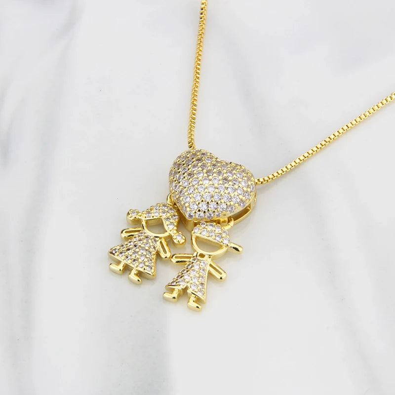 COLAR AMOR DE MÃE FOLHEADO A OURO 18K