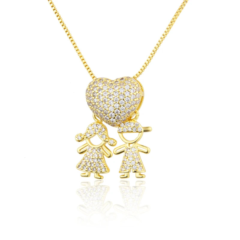 COLAR AMOR DE MÃE FOLHEADO A OURO 18K