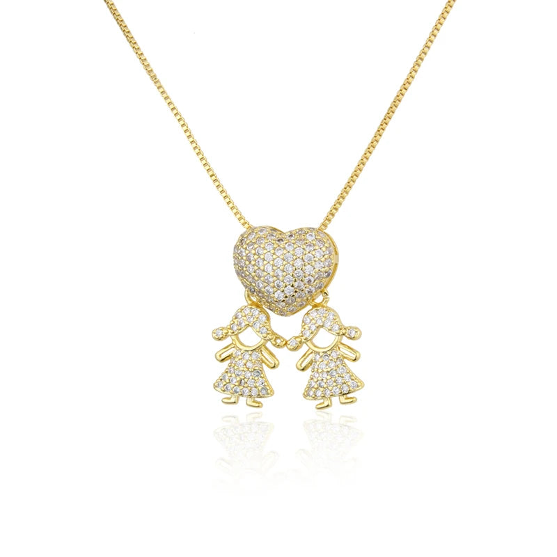 COLAR AMOR DE MÃE FOLHEADO A OURO 18K