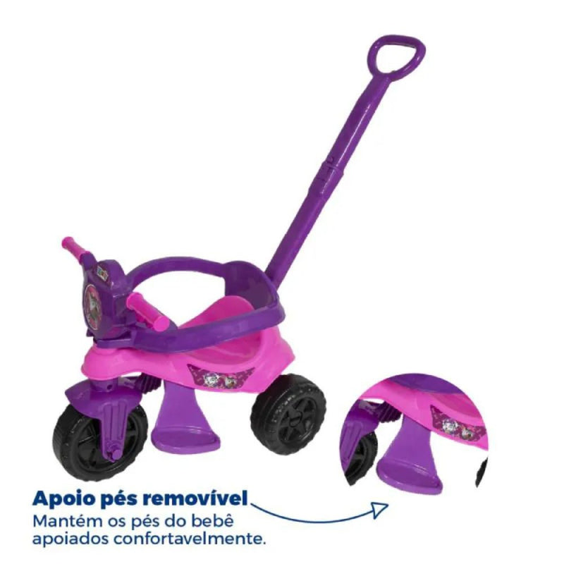 Carrinho de Passeio com Pedal infantil Kemotoca Baby Dog Rosa